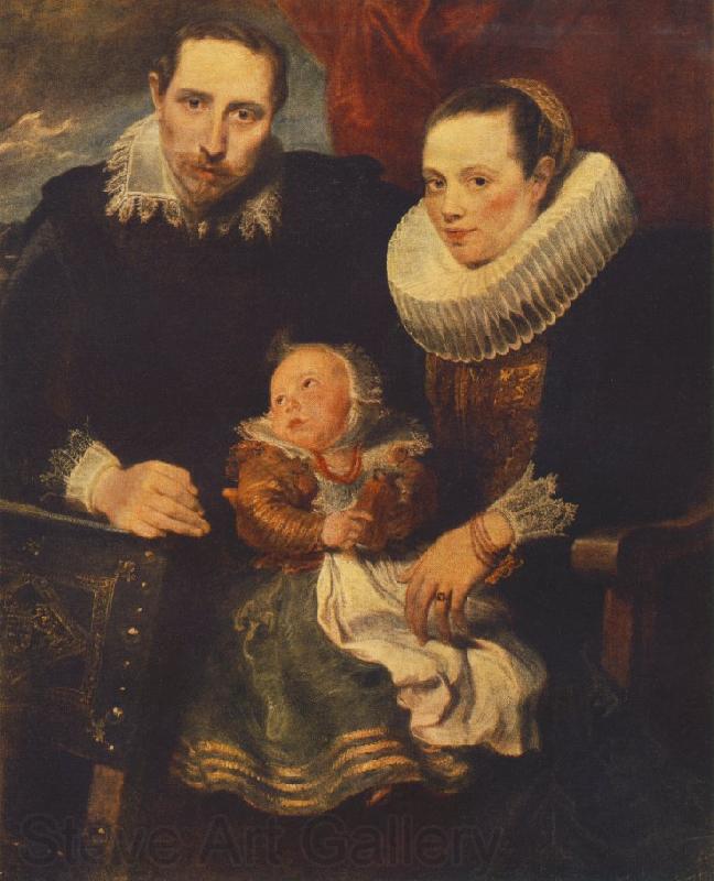DYCK, Sir Anthony Van Family Portrait hhte Spain oil painting art